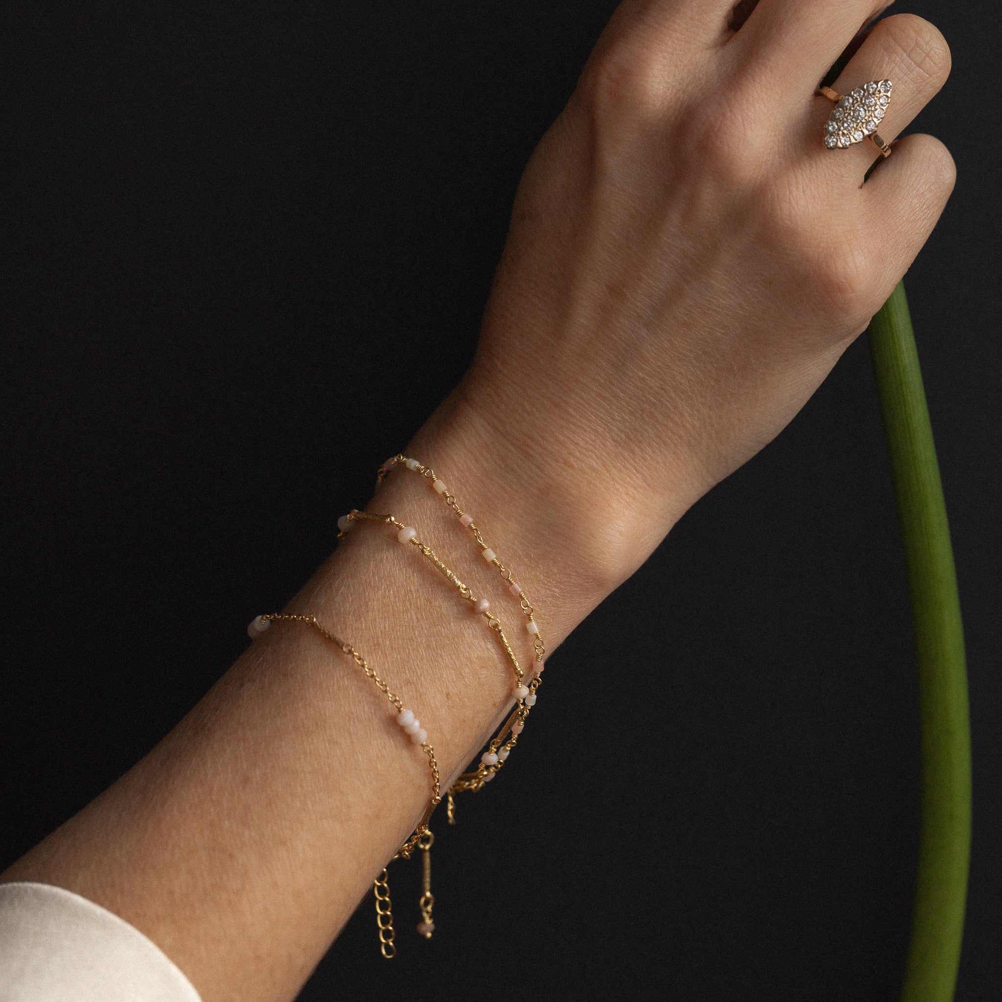 The Gilded Bracelet | Pink Opal