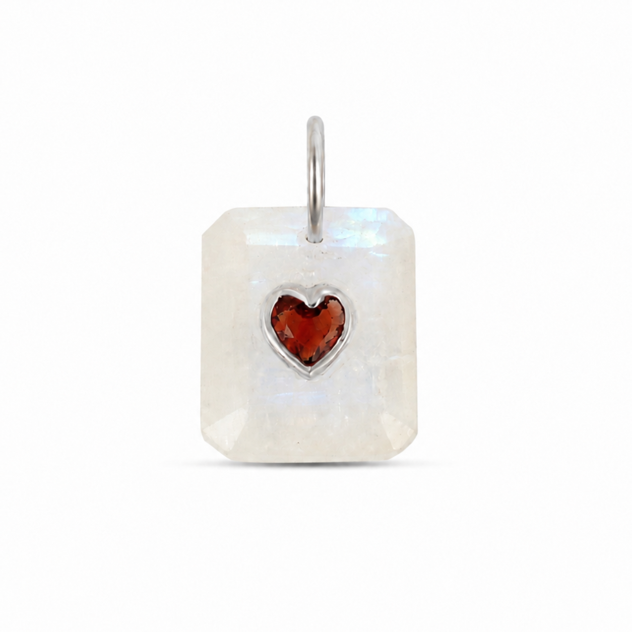 Heart of Dreams Pendant | Moonstone + Garnet