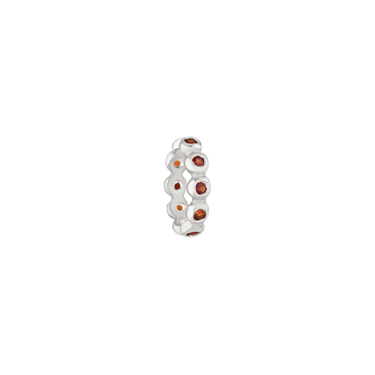 SUNDAH Infinite Charm - Garnet, sterling silver