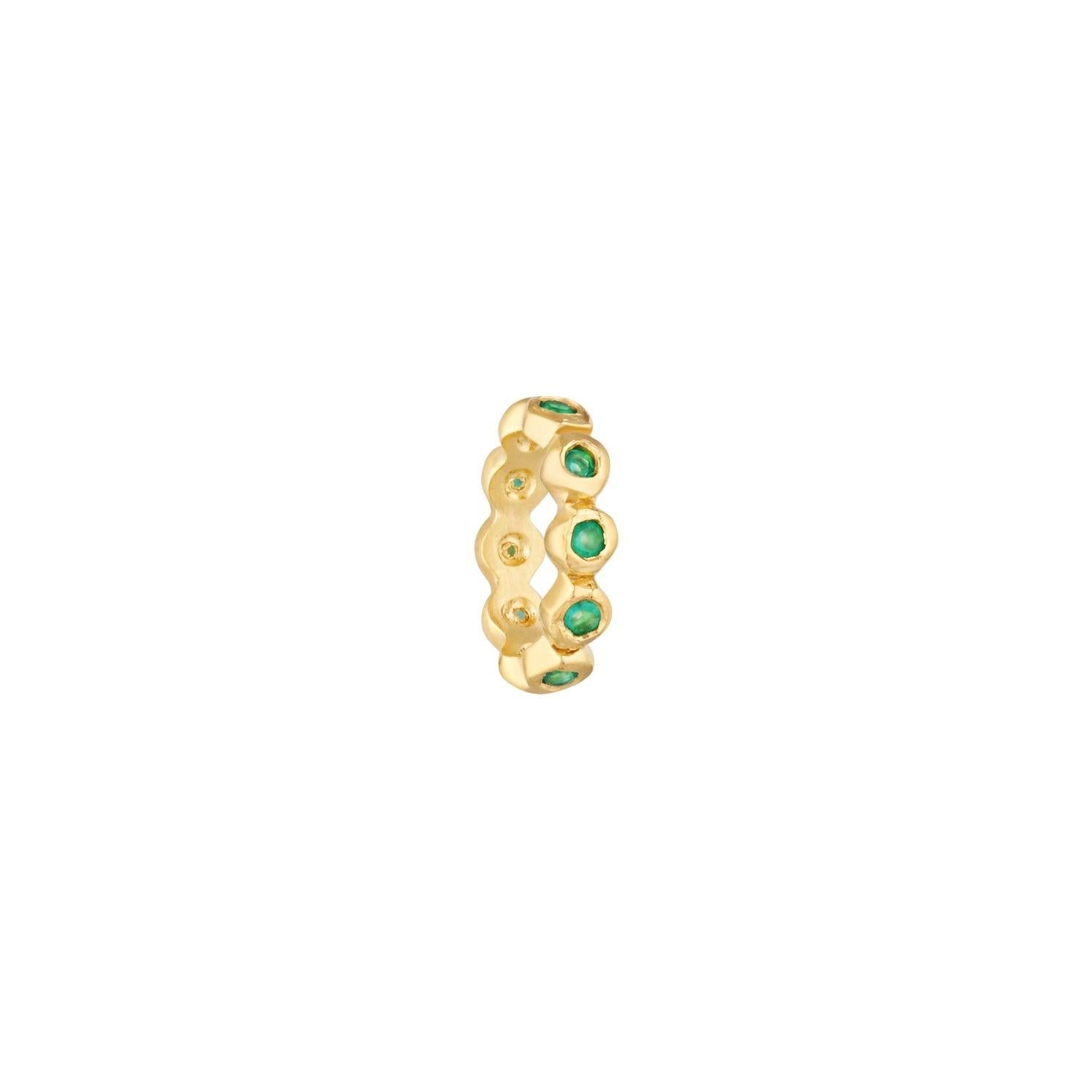 SUNDAH Infinite Charm - Green Onyx, gold vermeil