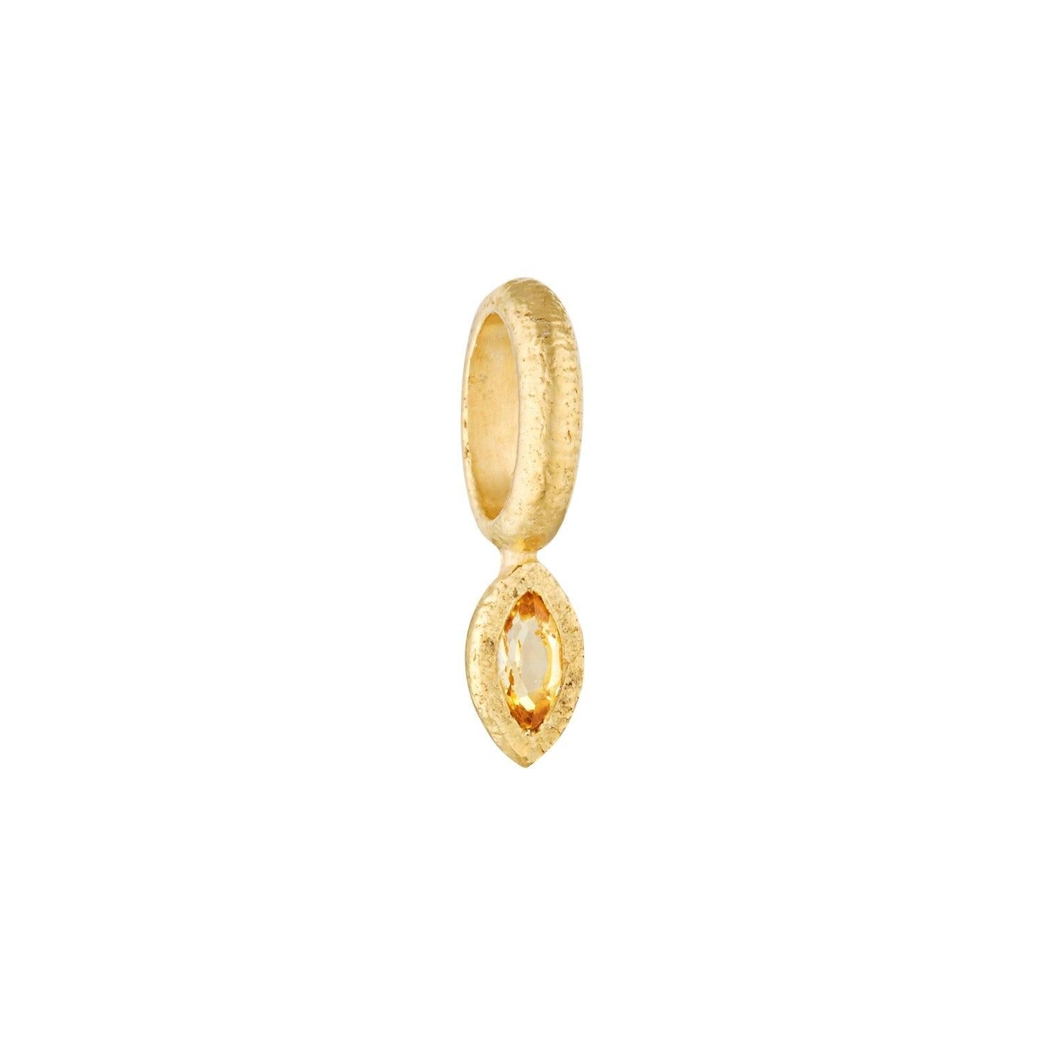 SUNDAH Oracle Charm - Citrine, gold vermeil
