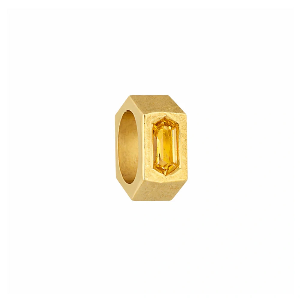SUNDAH Pathfinder Charm - Citrine, gold vermeil