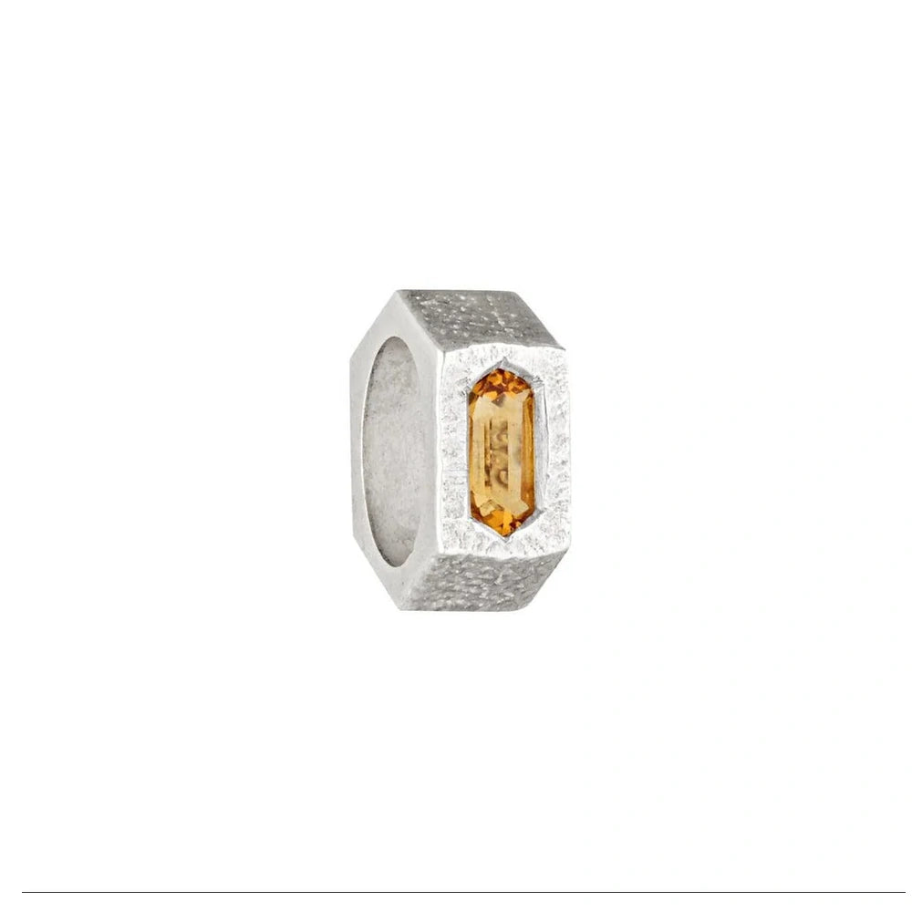 SUNDAH Pathfinder Charm - Citrine, sterling silver