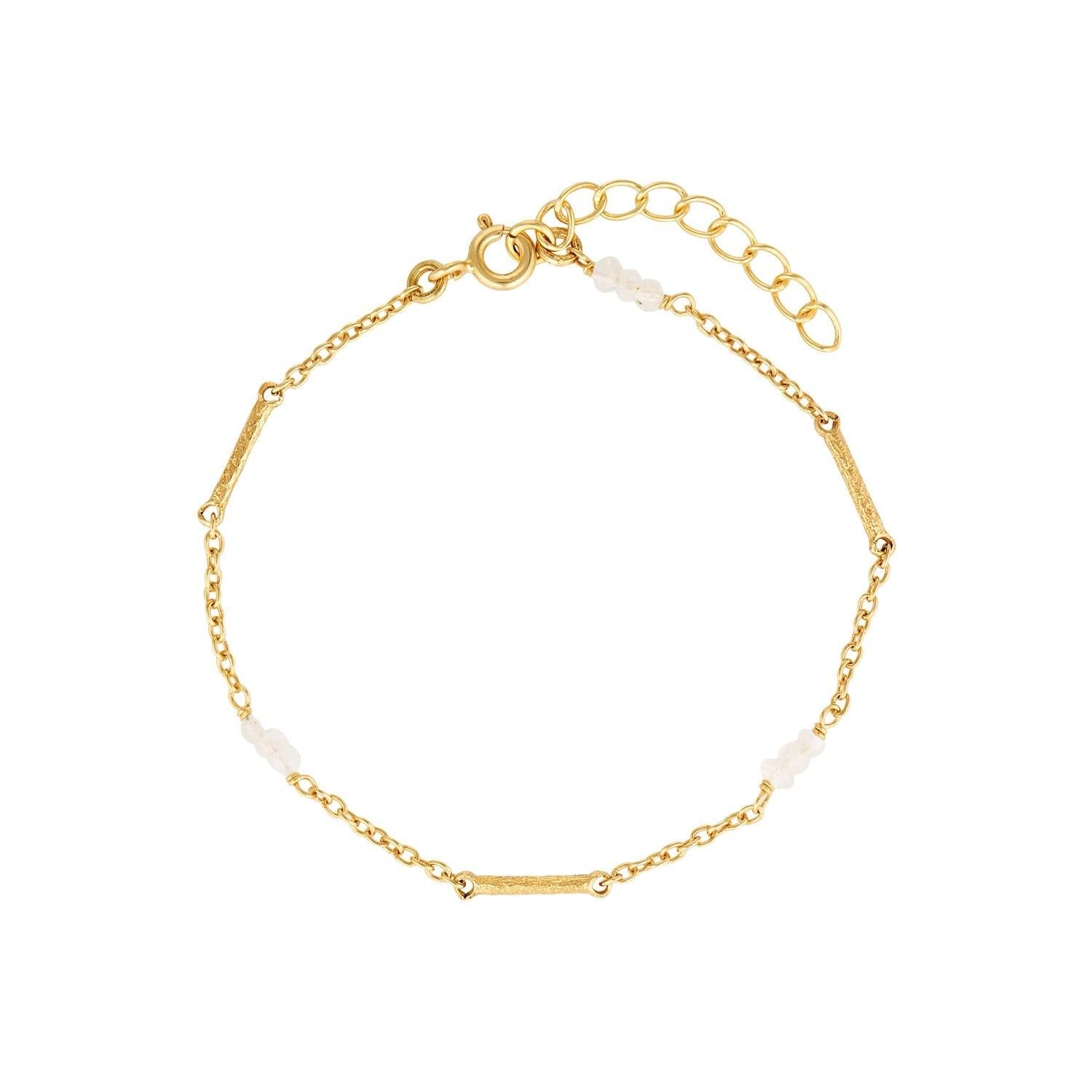SUNDAH The Gilded Bracelet - Moonstone, gold vermeil