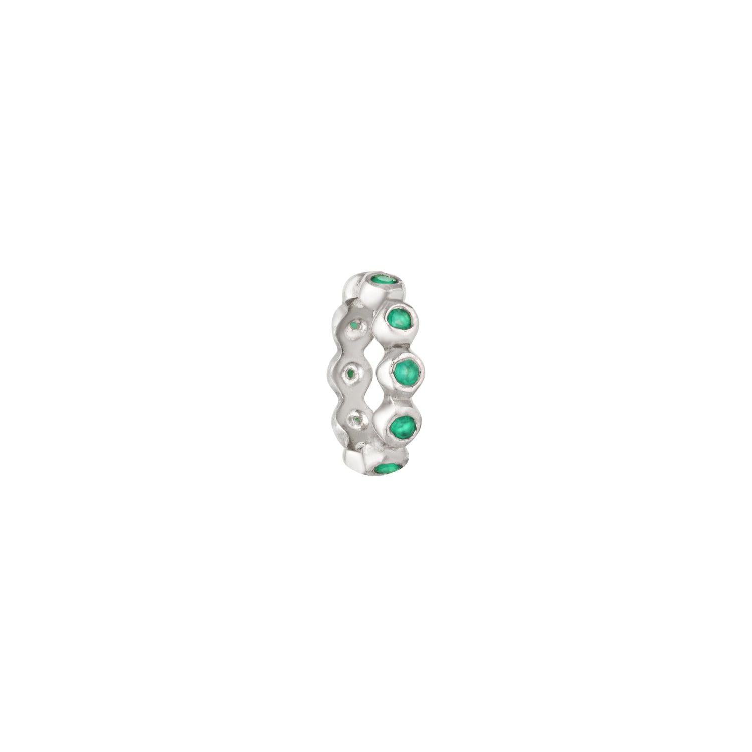 SUNDAH Infinite Charm - Green Onyx, sterling silver
