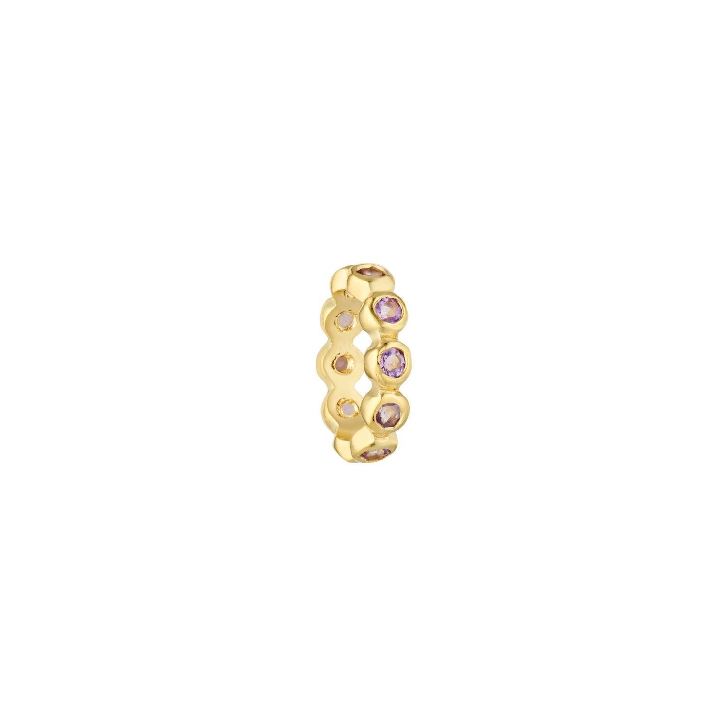 SUNDAH Infinite Charm - Pink Amethyst, gold vermeil