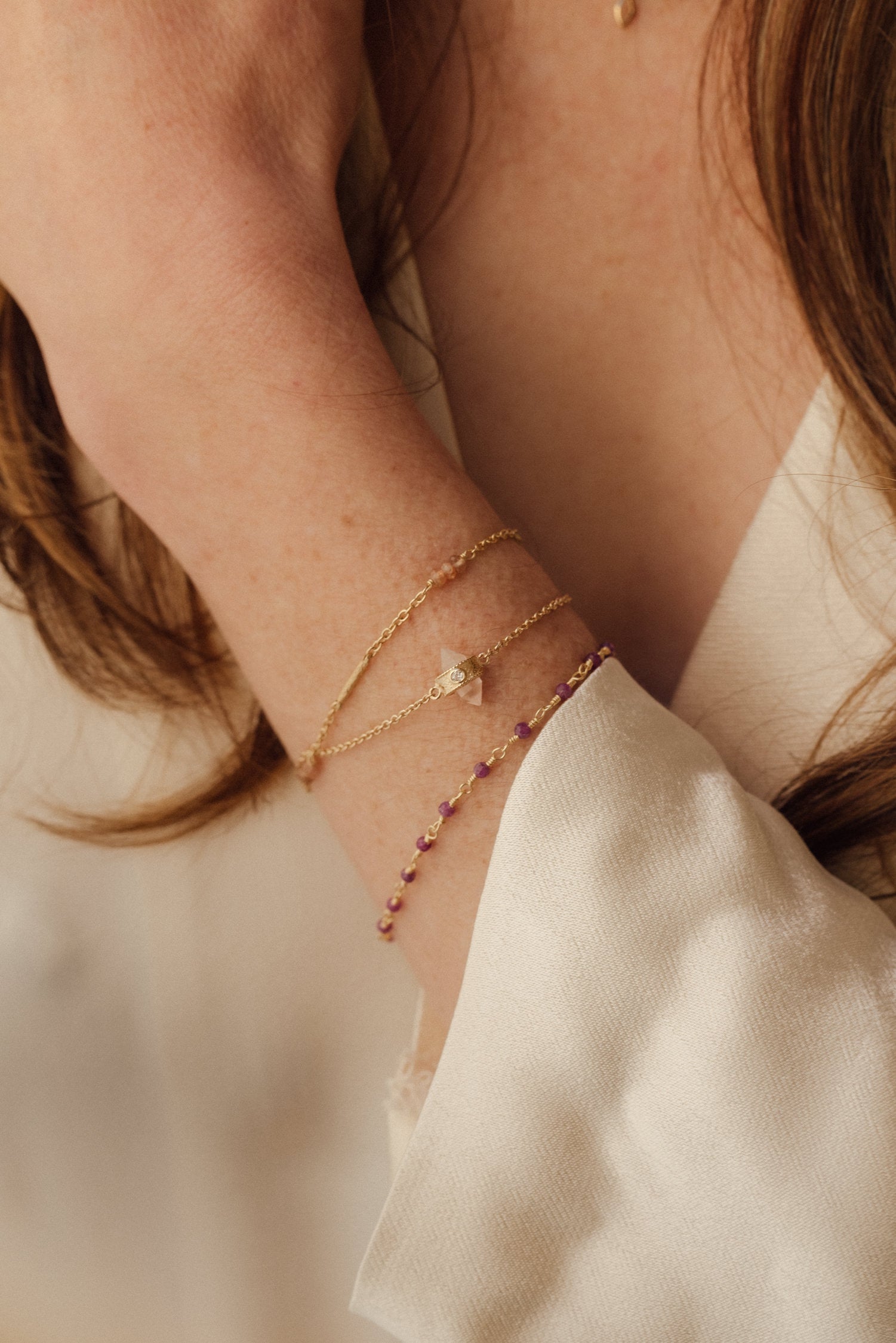 The Gilded Bracelet | Pink Opal