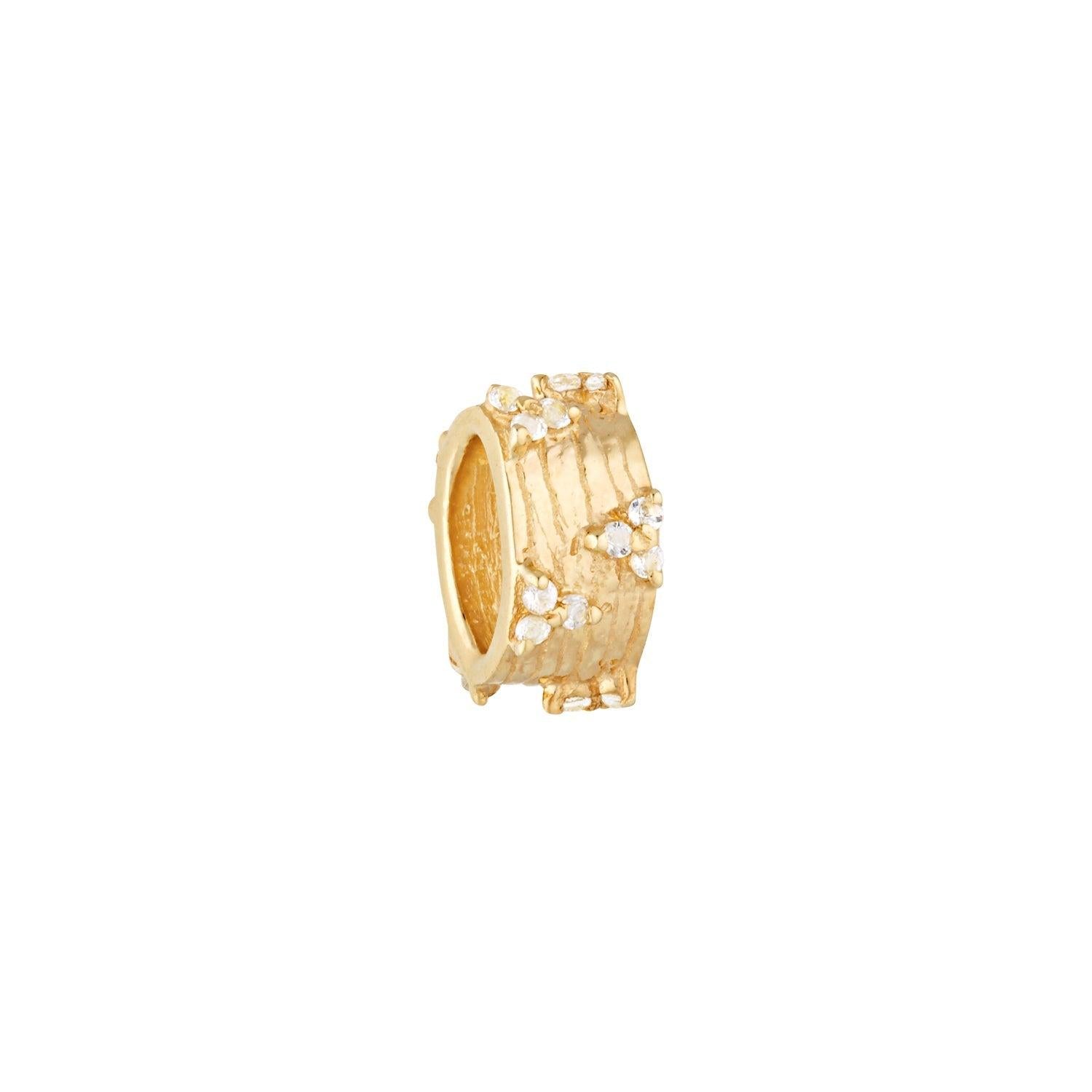 SUNDAH Solaris Charm - White Topaz, gold vermeil