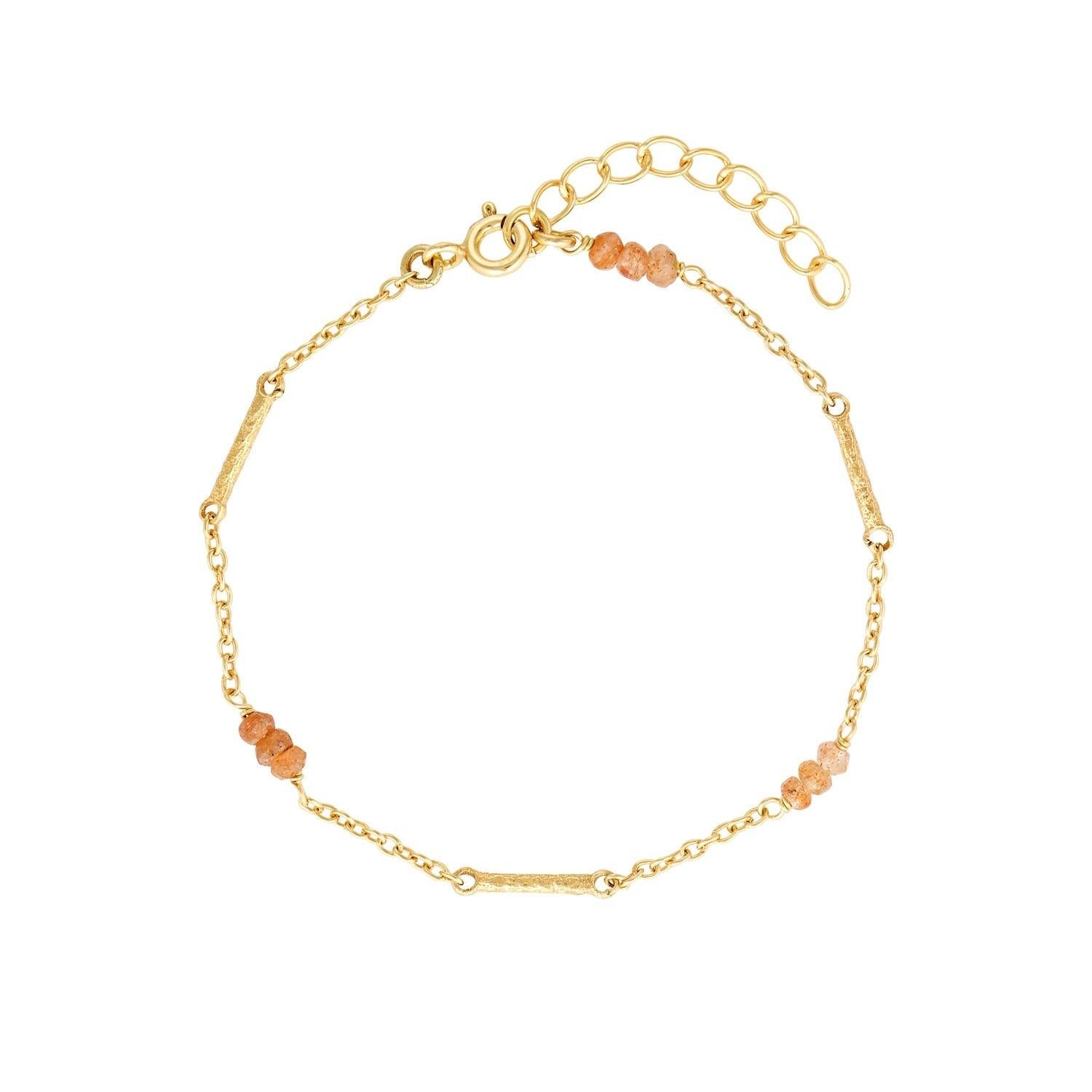 SUNDAH The Gilded Bracelet - Sunstone, gold vermeil