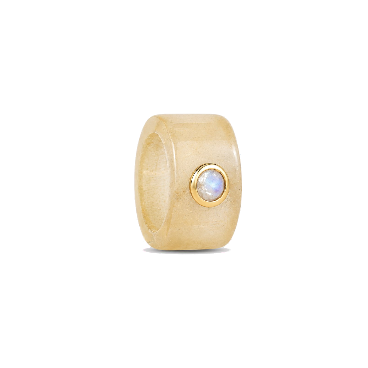 SUNDAH The Inlay Charm - Citrine, gold vermeil