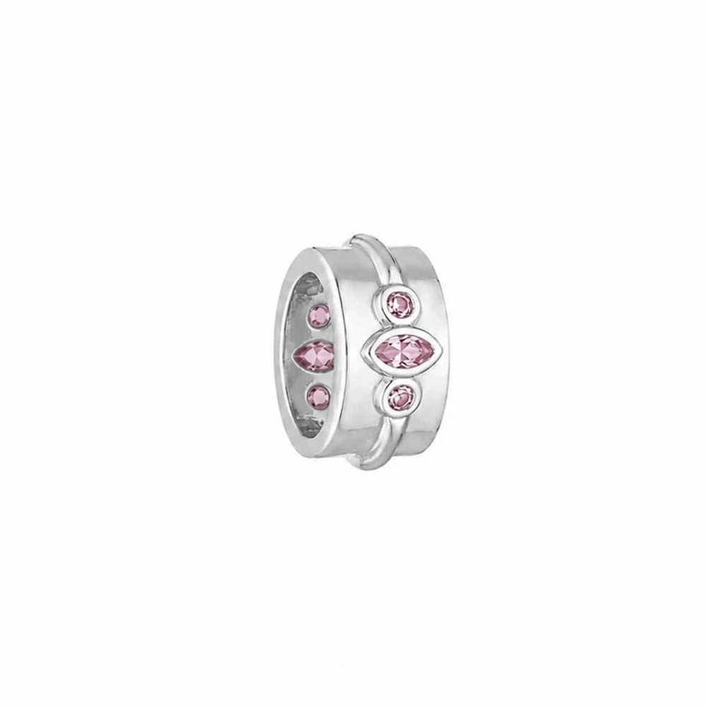 SUNDAH The Shift Charm - Pink Amethyst, sterling silver

